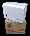 JSN - Dispenser em metal esmaltado para papel toalha interfolhado de 2 dobras 300M - 18x24x14 cm - na embalagem original - sem uso - embalagem com desgastes do tempo.