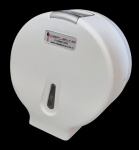 Dispenser em polipropileno para rolo de papel higiênico 300M - 23x21x12 cm - necessitando limpeza.