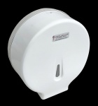 Dispenser em polipropileno para papel higiênico 300M- 29x26x11 cm e 10 cm largura do papel-sem uso.