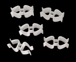 Conjunto com 5 presilhas de plástico -03x07x03 cm - sem uso.