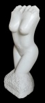 CARLOS DE ALMEIDA - GRANDE E EXTREMENTE PESADA escultura em mármore maciço e polido ano 2002 - 103x35x35 cm - assina na base  - SOMENTE RETIRADA. (C.A.)