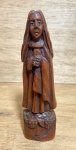 escultura em madeira entalhada -15x4cm.