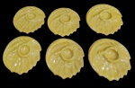 Conjunto com 6 prato para petisco design em cerâmica vitrificada - 02x25 cm.