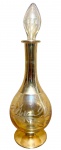 Licoreira em cristal lapidado com douração -38x14cm.
