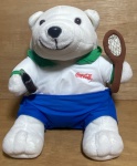 COCA-COLA ESPORTISTA - Urso de pelúcia da Coca-Cola - Tênis   - 23x20x20cm-conservado