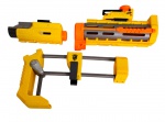 NERF - Lançador de dardos N - Strike - 17x27 cm a maior, 13x22 cm a média e 06x17 cm - faltando o gatilho.