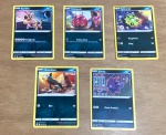 Cards Pokémon - lote composto por 5 cards Pokémon conforme foto.