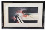 Rodolir Krambeck - abstrato - pintura a óleo em alto relevo s/ placa de metal colado em Eucatex 59x102 cm - em moldura de madeira laqueada com largo paspatur 88x130 cm e 13 cm a largura o paspatur - ACID 91 - necessitando fixar parte superior da moldura, com pequenas lascas na laca e paspatur com manchas amareladas.(M.C.)