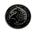 Moeda da Inglaterra - 5 Pounds - 2023 - Royal Tudor Bull - 62.2g - 2 oz Prata .999 - Prata - FC