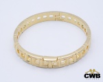 TIFFANY & Co. - Bracelete True Narrow Hinged Bangle em Ouro Amarelo 18K - Espessura de 7mm, Tamanho