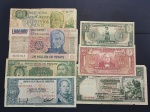 Sete cédulas de países estrangeiros diversas