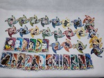 43 cartinhas das coleções da Elma Chips do Wolverine e os X-Men e do Naruto