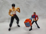 Boneco do Bruce Lee e do Mutante Rex, medindo 12cm e 16cm
