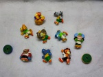 9 miniaturas de animais da coleção de futebol do kinder ovo