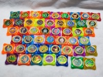 49 tazos de gel colecionaveis do pokémon da Waps