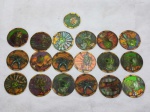 19 tazos do Maskara da coleção da Elma Chips, tazos espelhados/ 3D