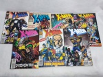 Sete gibis da Editora Abril da década de 80 - 90 dos X-Men Marvel Comics, edições 73, 108, 110, 111, 112, 113, 115 em excelente estado de conservação
