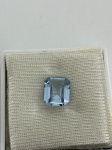 Pedra Preciosa Água Marinha Lapidada, apropriado para fazer joias, medindo 1cm x 1,2cm, no estado das fotos
