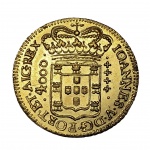 Moeda de Ouro do Brasil - 4000 Réis - 1712 - RRRR - Rio de Janeiro - Cátalogo 164 - FC