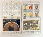 COLECIONISMO - 1993 e 1994- Dois antigos calendários  com lindas imagens. Medidas: 18 x 17 cm