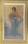 Antiga gravura espanhola com moldura de madeira. Medidas: 100 x 66 cm. ATENÇAO, ENVIO SOMENTE POR TRANSPORTADORA.