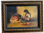 Antonio Mancini (1852-1930) - oleo s/ madeira, medindo: 43 cm x 61 cm e 83 cm x 64 cm