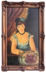 EVA GONZALES (1849-1883) - oleo s/ tela, medindo: 39 cm x 69 cm e 49 cm x 79 cm