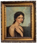 Escola Italiana (SEC. XVII - XVIII) - oleo s/ tela, etiqueta de coleção particular, sem assinatura, medindo: 54 cm 44 cm e 70 cm x 84 cm