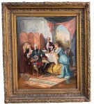 H.RENAUD 1893 - La Chanson, oleo s/ tela, medindo: 54 cm x 44 cm e 72 cm x 61 cm