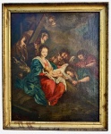 Pintura Europeia - oleo s/ tela, Tema: Madona e menino Jesus, medindo: 61 cm x 50 cm e 58 cm x 70 cm