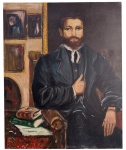 BOLDINI ?? - oleo s/ tela, medindo: 1,00 m x 81 cm
