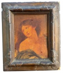 Pintura europeia, oleo s/ cartão, medindo: 25 cm x 19 cm e 40 cm x 34 cm