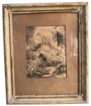 Edouard Léon Louis LEGRAND (1892-1970) - desenho s/ papel, medindo: 16 cm x 12 cm e 31 cm x 26 cm