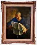 ???? assinatura ilegível, oleo s/ tela, medindo: 82 cm x 62 cm e 80 cm x 99 cm
