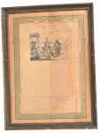 Gravura colorida europeia, medindo: 50 cm x 34 cm e 68 cm x 50 cm