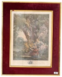 Gravura colorida europeia, medindo: 71 cm x 57 cm