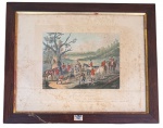 Gravura colorida europeia, medindo: 52 cm x 64 cm e 33 cm x 40 cm