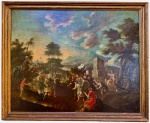 Escola Italiana Sec XVIII - oleo s/ tela, medindo: 1,03 m x 1,28 m e 1,46 m x 1,20 m