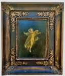 Pintura europeia, oleo s/ cartão, medindo: 26 cm x 19 cm e 40 cm x 47 cm