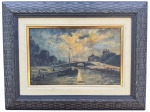 JONG KIND (1886)? - oleo / madeira, medindo: 33 cm x 22 cm e 50 cm x 49 cm