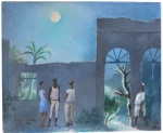 JOÃO MARIA DOS SANTOS - oleo s/ eucatex, medindo: 46 cm x 38 cm