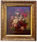 Pintura Europeia, sem assinatura, oleo s/ tela, medindo: 51 cm x 43 cm e 60 cm x 67 cm