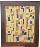 Carlos MÉRIDA (1891-1984) - oleo s/ cartão colado em madeira, medindo: 64 cm x 52 cm