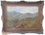 WIRDET??? assinatura ilegível, oleo s/ tela, medindo: 60 cm x 80 cm e 1,06 m x 86 cm
