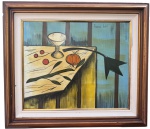Bernard BUFFET (1928-1999) - oleo s/ madeira, medindo: 50 cm x 60 cm e 82 cm x 71 cm