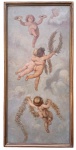 Pintura europeia - sem assinatura, oleo s/ tela, medindo: 95 cm x 43 cm