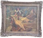 A.FERNANDES - oleo s/ tela, medindo: 57 cm x 69 cm e 86 cm x 74 cm