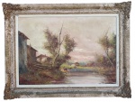 F.MARINIM - oleo s/ tela, medindo: 68 cm x 98 cm e 1,23 m x 91 cm