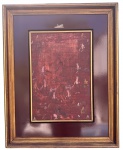 Pintura Oriental, oleo s/ tecido, medindo: 74 cm x 92 cm e 58 cm x 39 cm