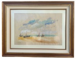 Maurice UTRILLO (1883-1955) - aquarela s/ papel, medindo: 43 cm x 62 cm e 89 cm x 70 cm